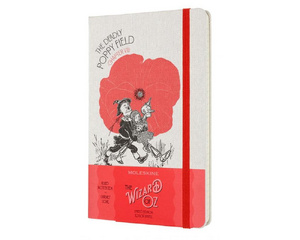 Блокнот Moleskine Le Wizard of Oz Large A5 120 листов в линейку белый/красный на сшивке (130x210 мм)